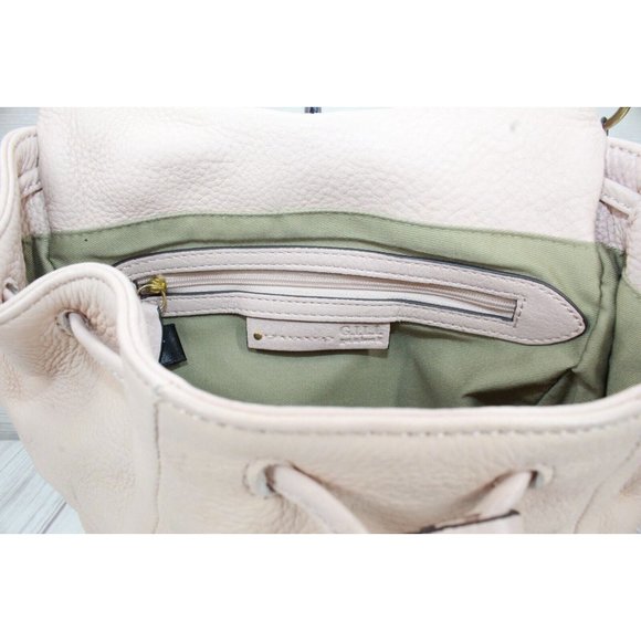 G.I.L.I. Pink Leather Convertible Backpack Purse Hobo Shoulder Bag - Picture 8 of 9